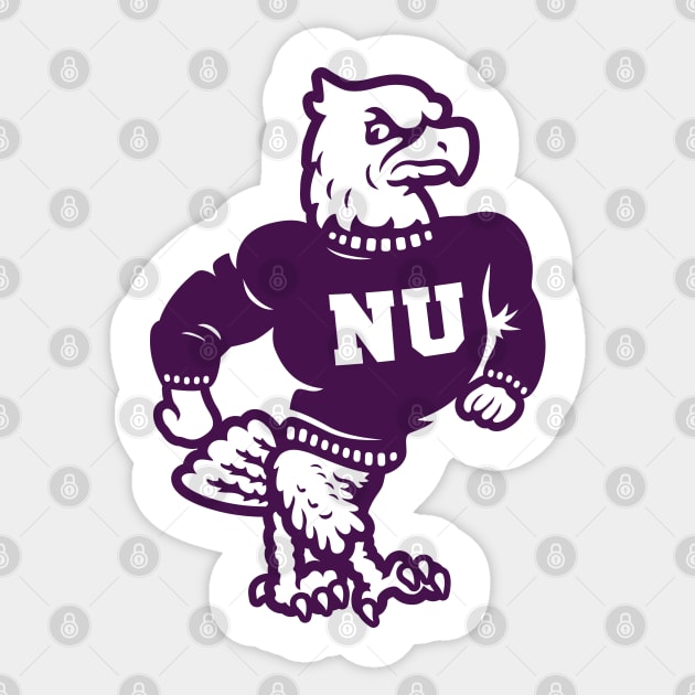 Niagara University Purple Eagles Vintage Mascot Sticker by Carl Cordes